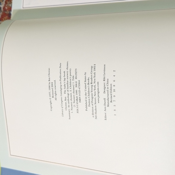 Kay Chorao The Baby's Lap Book Hardback Book - 1990 - Picture 5 of 7